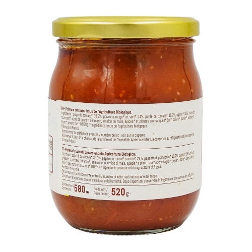 Śródziemnomorskie Piperade BIO z papryką Espelette