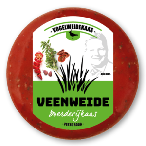 Ser holenderski Veenweide Vogelweide Pesto Red z czerwonym pesto