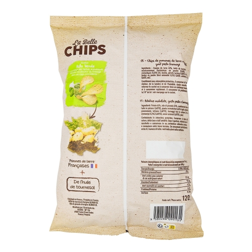 Chipsy La Belle o smaku zielonego pesto